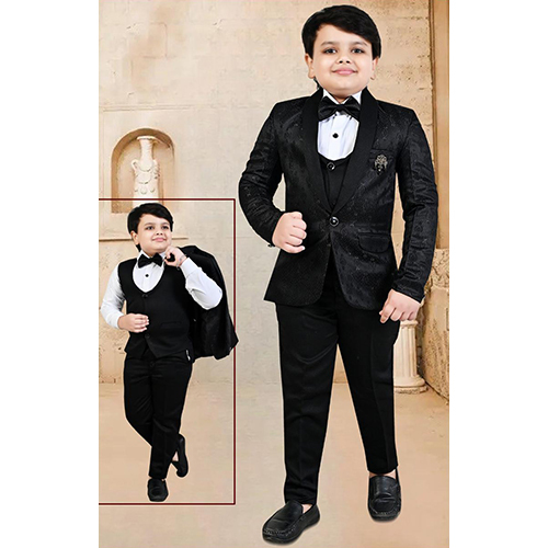 Cs-252 Coat Suit - Printed Cotton Blend | Modern Full Sleeves For Boys And Girls