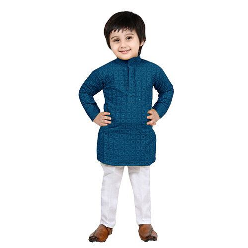 Boys Regular Fit Kurta Pajama Set - Age Group: 7 To 8 Years