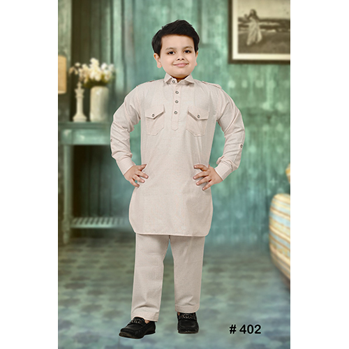 402 Kids Cotton Pathani Suit Set - Ethnic Region: Indian