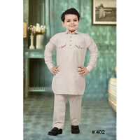 402 Kids Cotton Pathani Suit Set