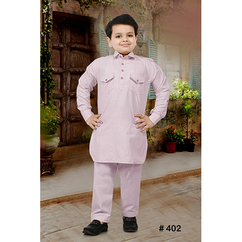 402 Kids Cotton Pathani Suit Set