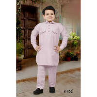 402 Kids Cotton Pathani Suit Set