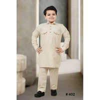402 Kids Cotton Pathani Suit Set