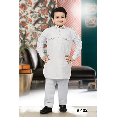 402 Kids Cotton Pathani Suit Set