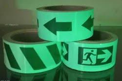 Glow Tape - Photoluminescent Pvc, 2 Inches X 5 Meters, Green | High Visibility, Strong Adhesive, Easy To Use, Durable For Pathways & Exits