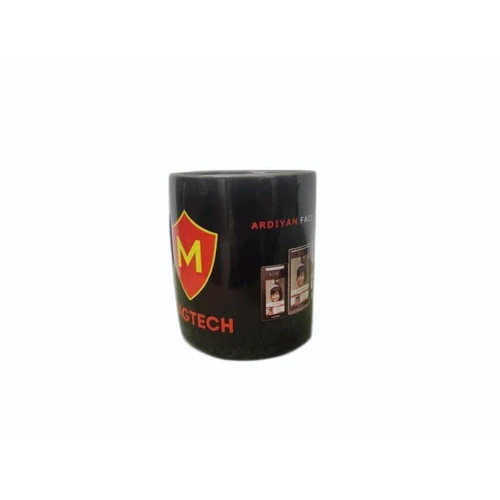 Printed Ceramic Mugs - Color: Black