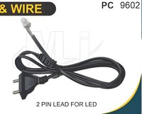 2 Pin Lead For Led Tv - Copper Material, Black/white Color, 2-pin Plug For Tv Power Connection, Compatible With Modern Televisions