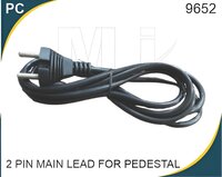 2 Pin Main Lead For Pedestal - 4 Sq. Mm Shielded Pvc Insulated Black Cable | Stainless Steel Conductor For Durable Performance