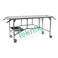 Mortuary Corpse Trolley with Fixed Tray