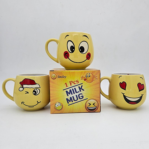 Matka Yellow Smily Cup