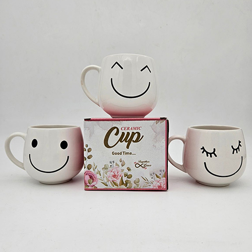 Matka White Smily Cup