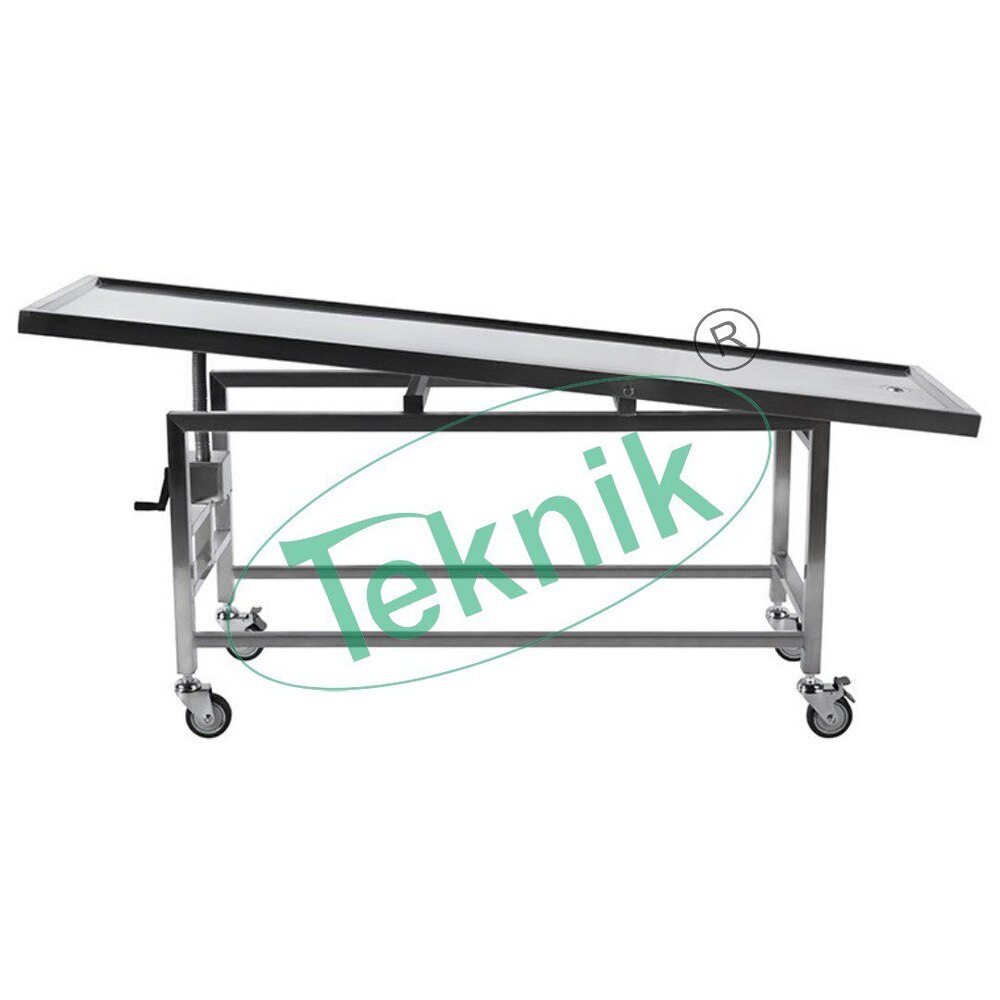 Mortuary Corpse Trolley With Liftable Side - Use: Medical