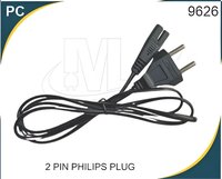 2 Pin Philips Plug - Copper, 4 Sq. Mm, Black, Shielded, Insulated, Input: 100-240v, Output: 8.4v 2a | Designed For High Battery Power Capacity In Video Broadcasting & Filming