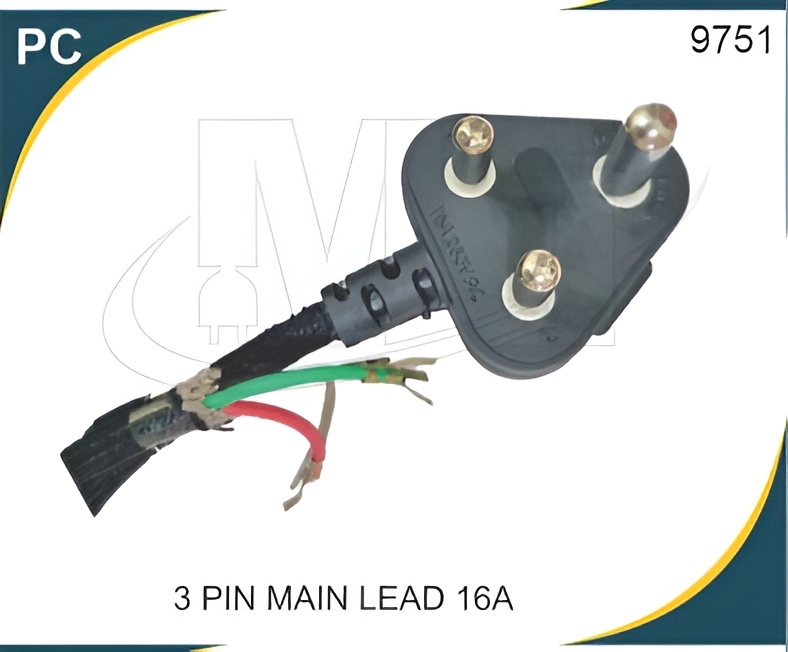 3 PIN MAIN LEAD 16A