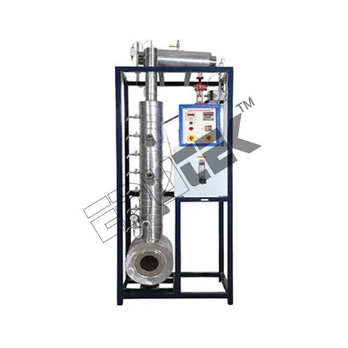 BUBBLE CAP DISTILLATION COLUMN APPARATUS