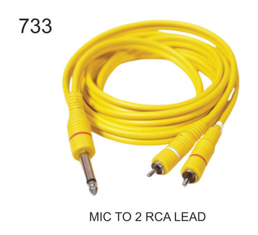 MIC TO 2 RCA LEAD