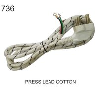 Press Lead Cotton - 4 Sq. Mm, Shielded, Insulated Pvc With Ss Conductor, White Color | Flame Retardant, Shockproof, Durable Power Supply Cord