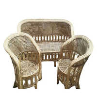 Termite Proof Brown Rectangular And Round Bamboo Chair - Color: Natural
