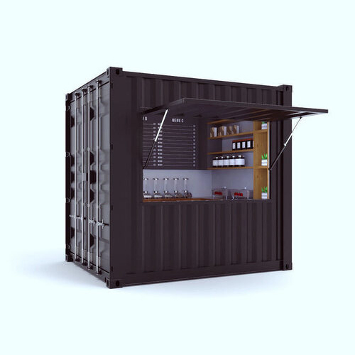 Rectangular Modular Container Retail Kiosks For Shop