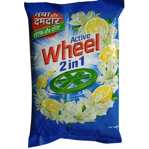 1 KG Wheel 2 In 1 Detergent Powder 69/kg