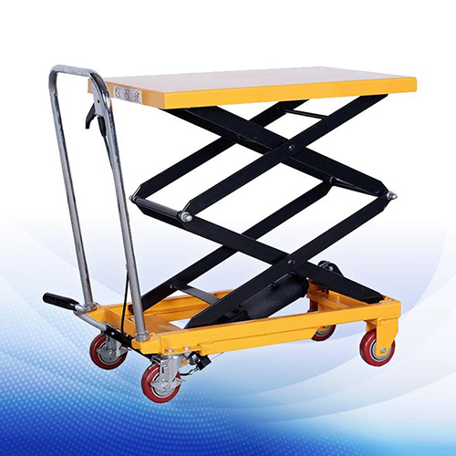 Hydraulic Scissor Lift Table - Strong, Durable Design | 0.3-0.5 Tonne Lifting Capacity, Hydraulic Power, Striking Yellow Color, Different Sizes Available, Warranty Included