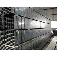 Ms Rectangular Tube - Galvanized Steel, 200 mm x 100 mm | Versatile Square Shape for Support Structures & Building Frames