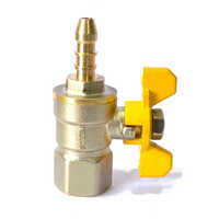 Brass Gas Valve - 1/2 Inch Size | Threaded, Polished Finish, Suitable For Water Media Up To 80â°c, Ideal For Industrial Applications