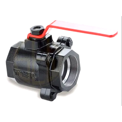 Screwed End Full Bore Ball Valve - Color: Black