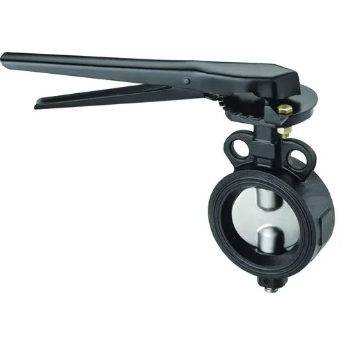 Rubber Lined Butterfly Valve - Color: Black