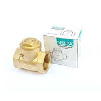 Neeta Brass Non Return Valve - 0.5 Inch Size, Golden Color | High-quality Brass, Manual Operation, Round Shape, Medium Pressure Suitable For Water