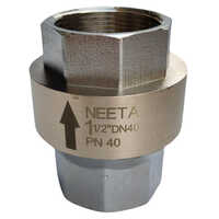 Spring Check Valve - Manual Operation, Pn25 Pressure Rating | Silver Color, Size Range 15mm To 50mm, Ideal For Industrial Water Systems