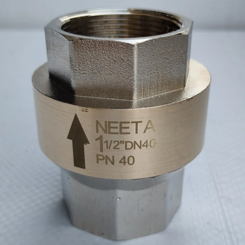 Long Brass Check Valve - Color: Silver