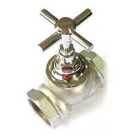Brass Drain Valve - 15mm Size, Silver Color, Medium Pressure - Manual Operation For Industrial Water Applications