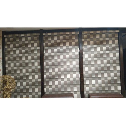 Dual Shades Designer Zebra Blind - Fiber & Fabric, Customizable Size, White Color | Modern Design , Light Control & Easy Installation