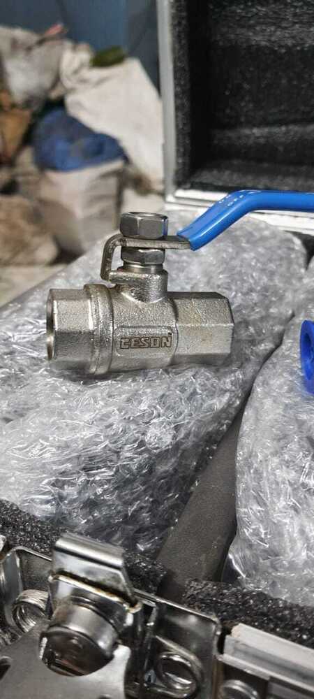 Ss Single Piece Ball Valve - Color: Silver