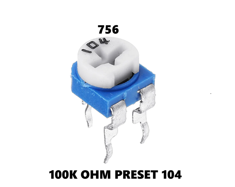 100 K OHM PRESET 104