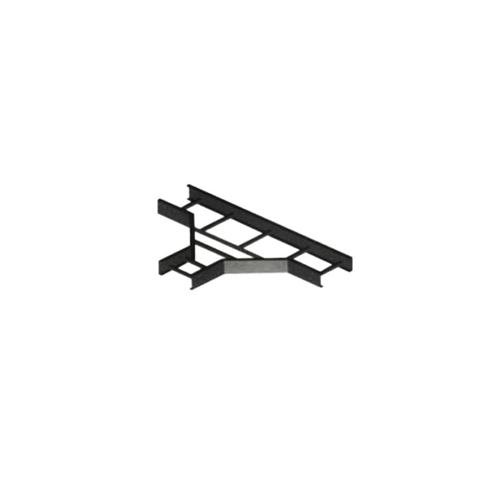 Horizontal Radius Tee Ladder Cable Tray - Color: Black