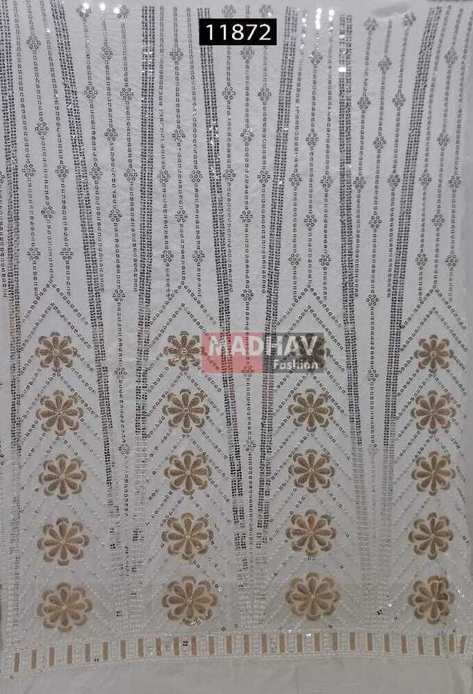 Daman Sequins Georgette Fabric for Lehenga, Anarkali, Gown & Saree