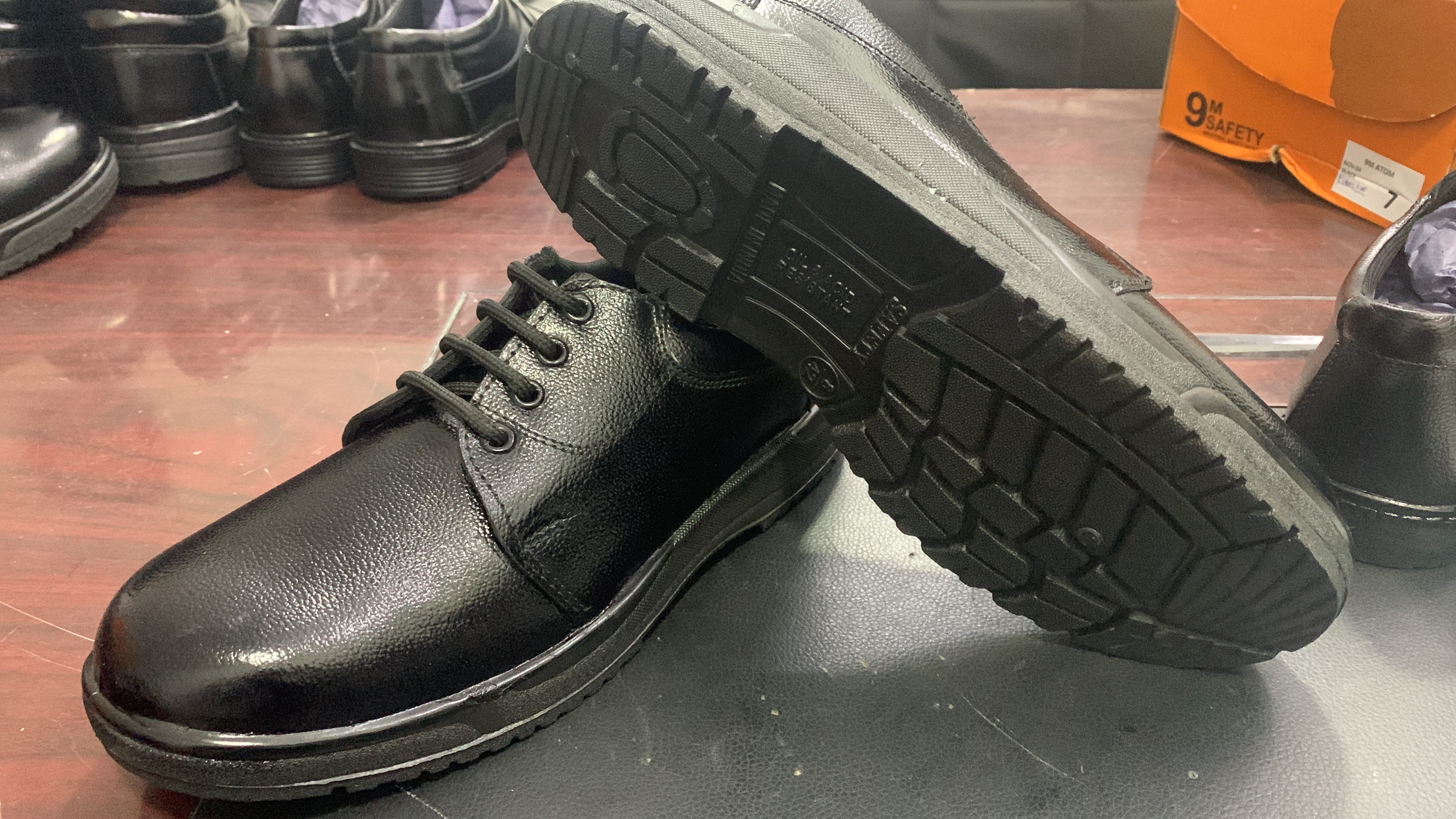 Leather PVC Safety Shoes