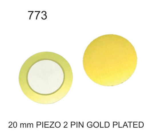 20 MM PIEZO 2PIN GOLD PLATED