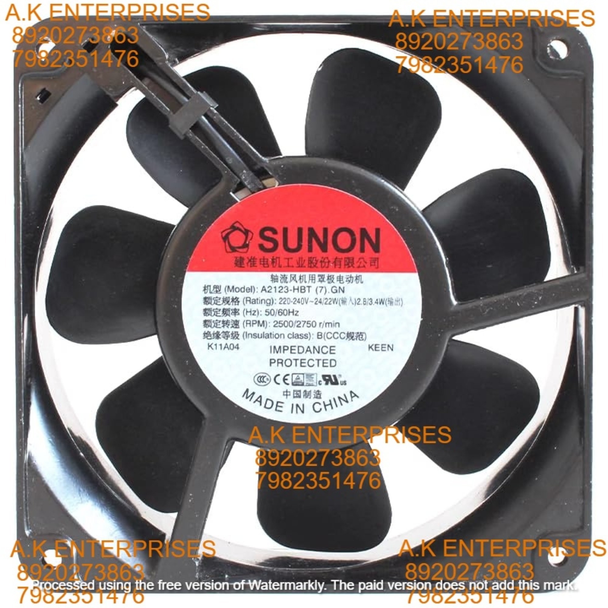 SUNON FAN A2123-HBT GN Fan 12038 12CM 220-240V 24/22W AC AXIAL Fan