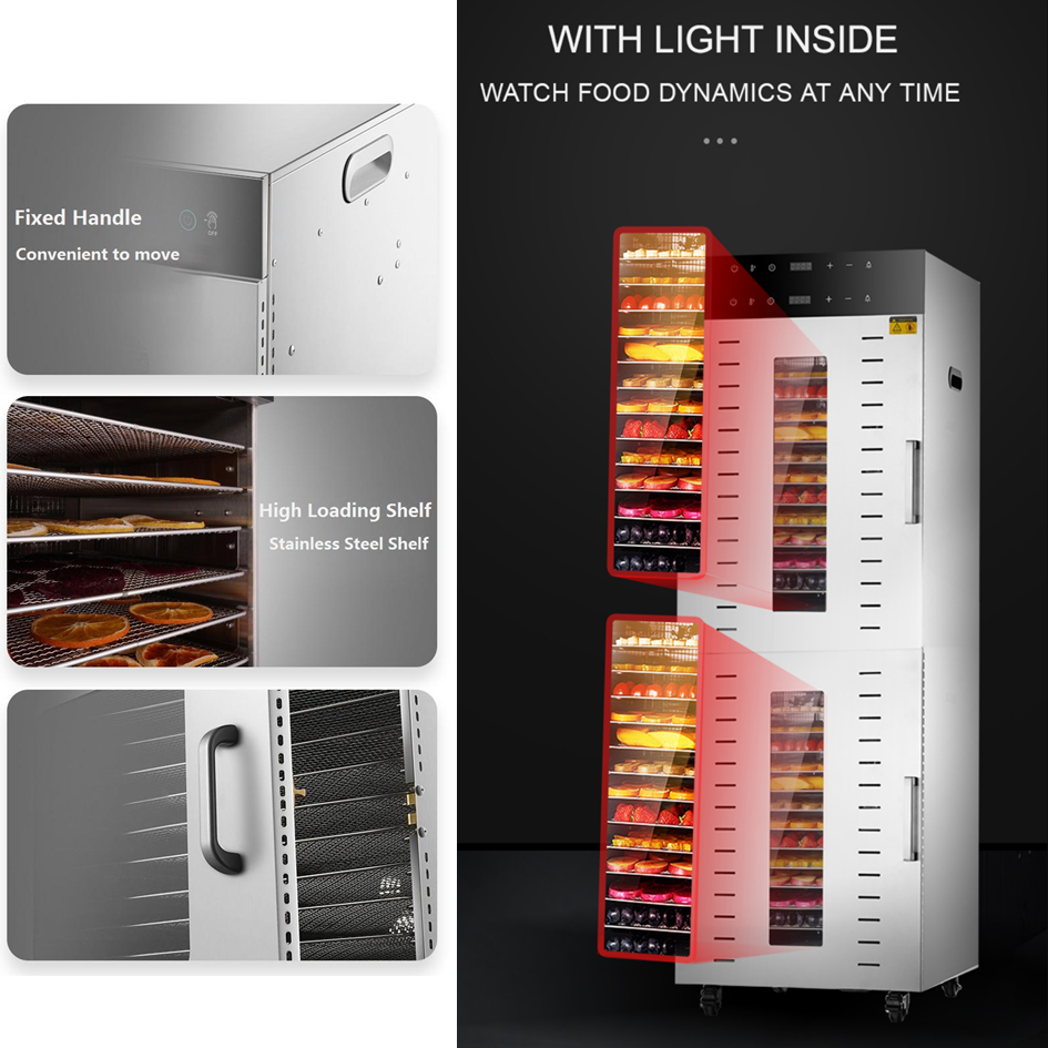 304SS Digital Control Dehydrator Machine For Food Meat Fruits And Vegetables