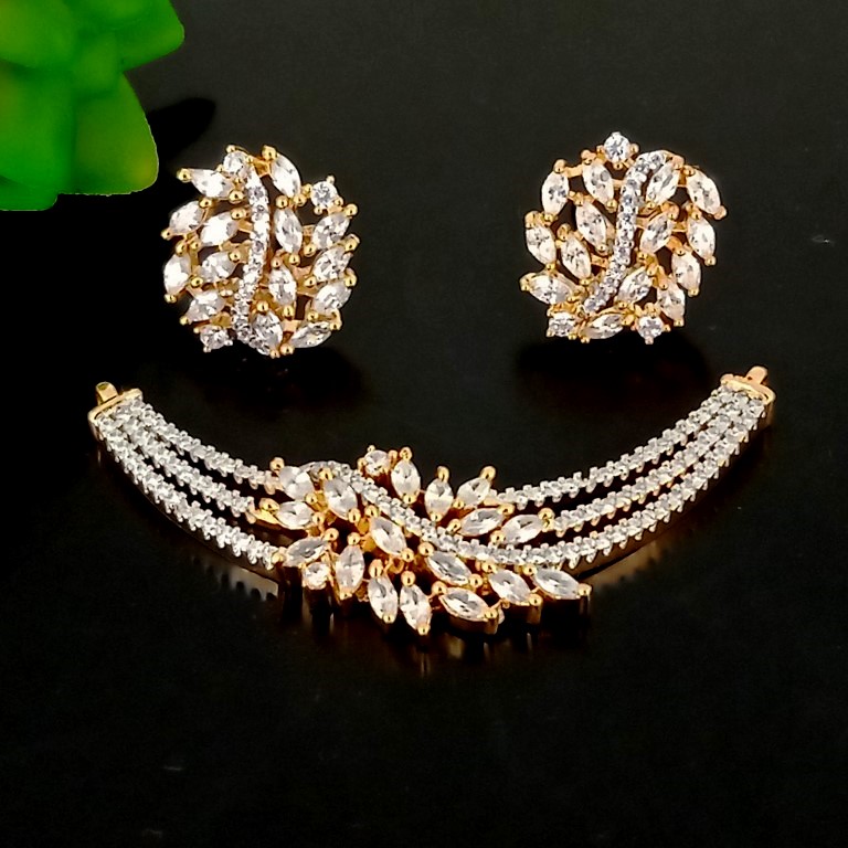 Cubic Zirconia Mangalsutra Set - Crafted From Exquisite Zirconia, Elegant 20-inch Length , Timeless Design Incorporating Traditional Indian Artistry