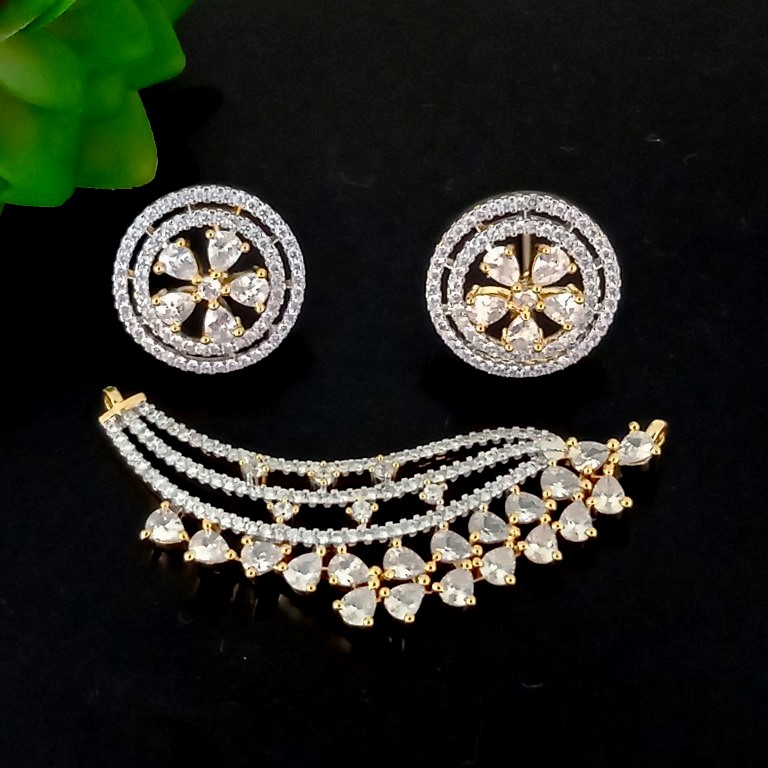 Cubic Zirconia Mangalsutra Set - Crafted From Exquisite Zirconia, Elegant 20-inch Length , Timeless Design Incorporating Traditional Indian Artistry