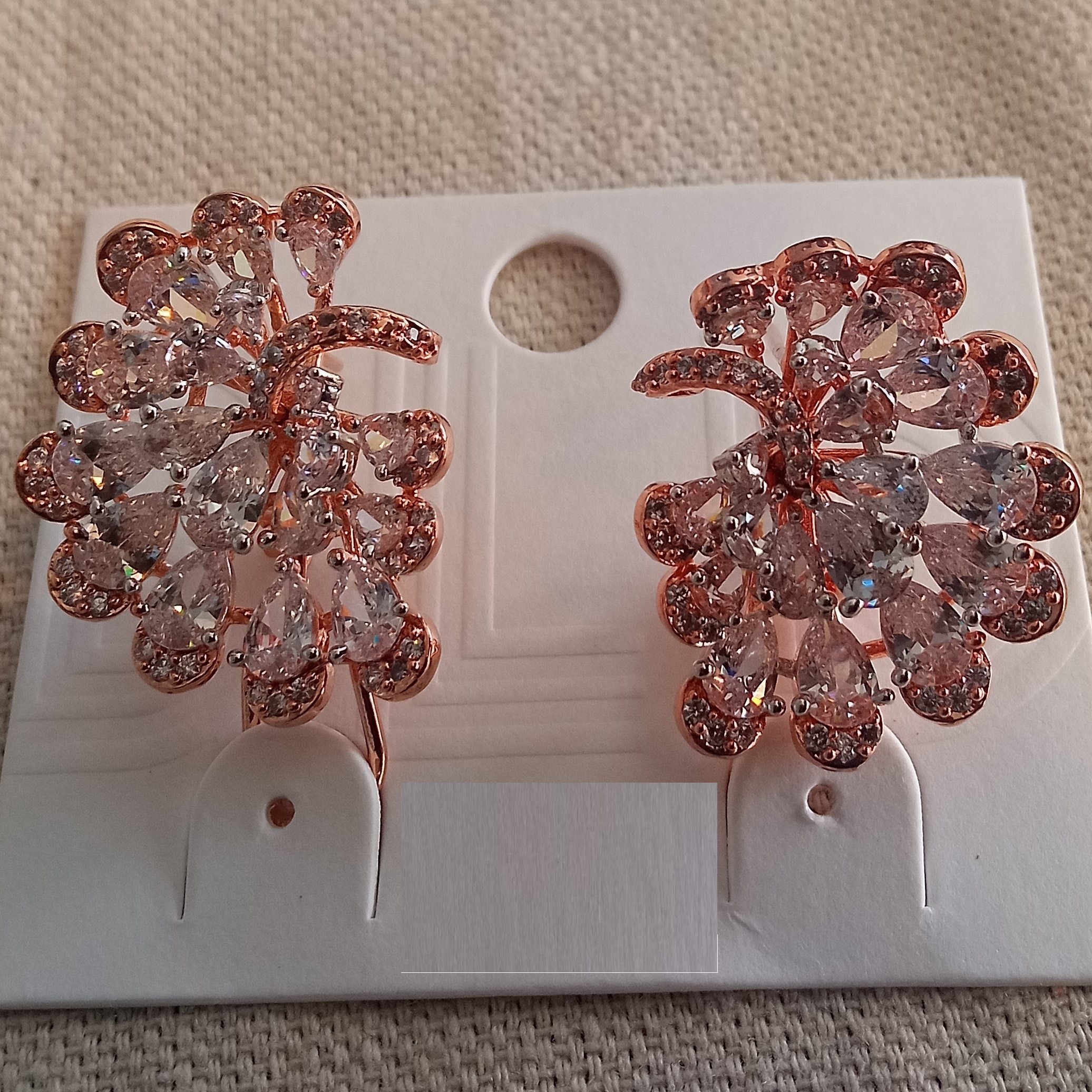 American Diamond Earrings - Princess Cut Synthetic Diamonds, Fancy Color Enhancements | Excellent Cut, Sparkles From Every Angle, Versatile Glamour