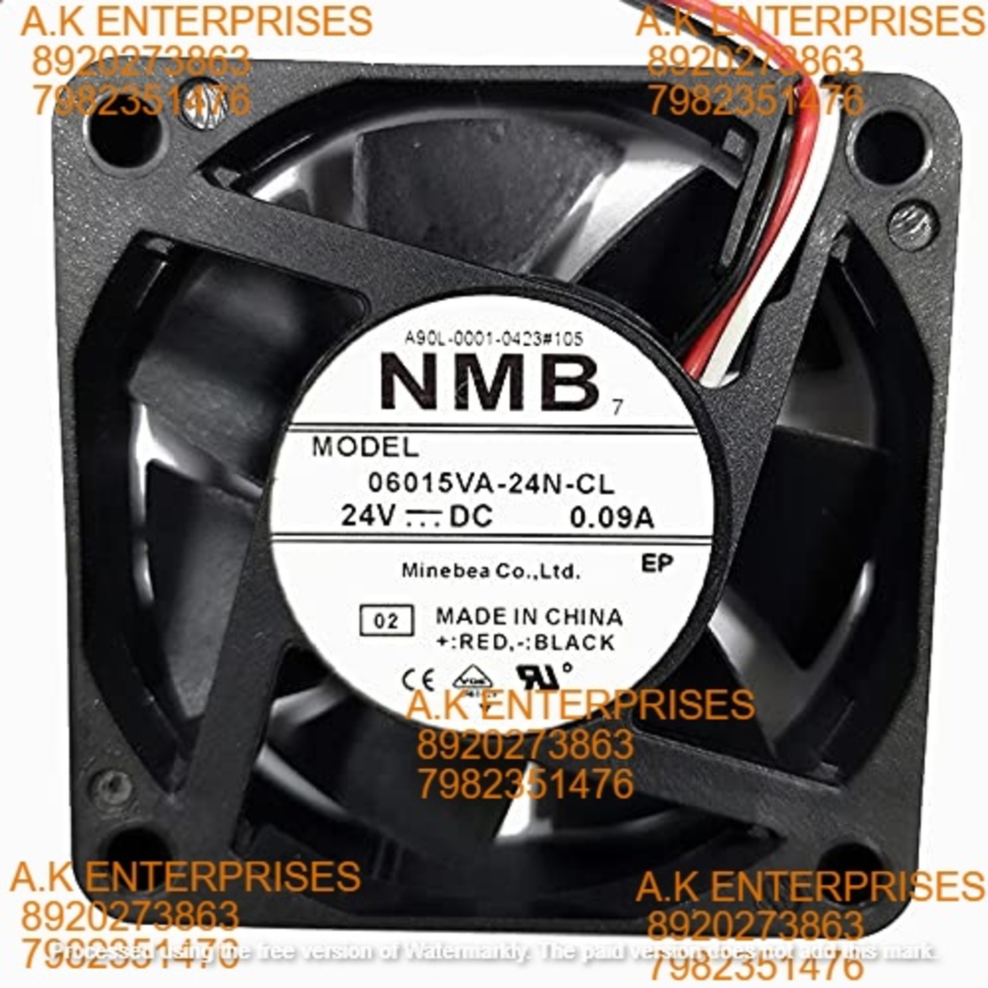 NMB 06015VA-24N-CL 24V 0.09A 3-Wire 6015 Cooling Fan