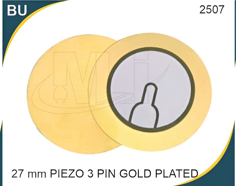 27 MM PIEZO 3 PIN GOLD PLATED