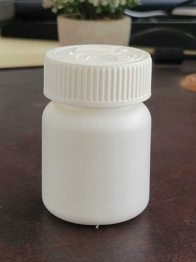 White HDPE Plastic Tablet Container