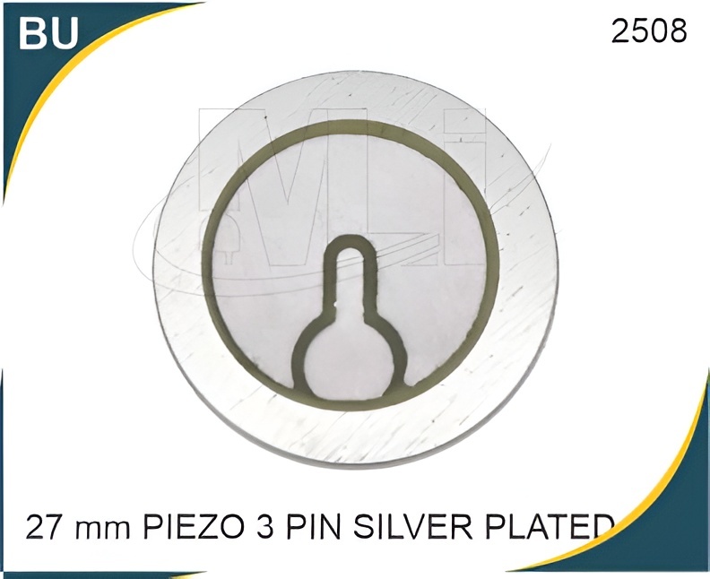 27 MM PIEZO 3 PIN SILVER PLATED