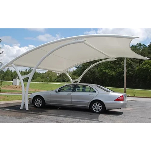 Modular Car Parking Tensile Structure - Color: White